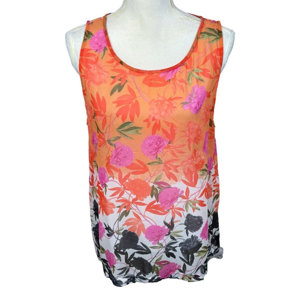 Joie silk blouse, size Large, floral, cottage, fairy, sheer, summer, luxury, NWT